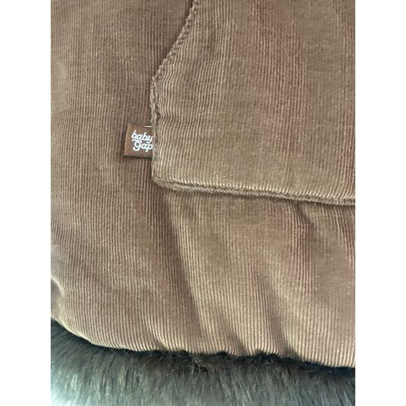 Babygap corduroy winter jacket coat fur trim Sz 5T 100% Cotton - Picture 2 of 6